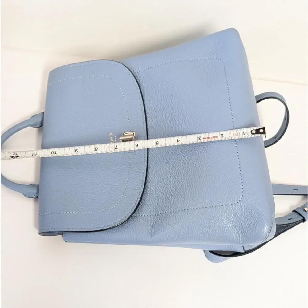 Kate Spade New York Blue Morning Sky Leather Backpack Womens One Size